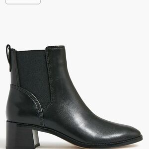 J. Crew Black Leather Ankle Boots